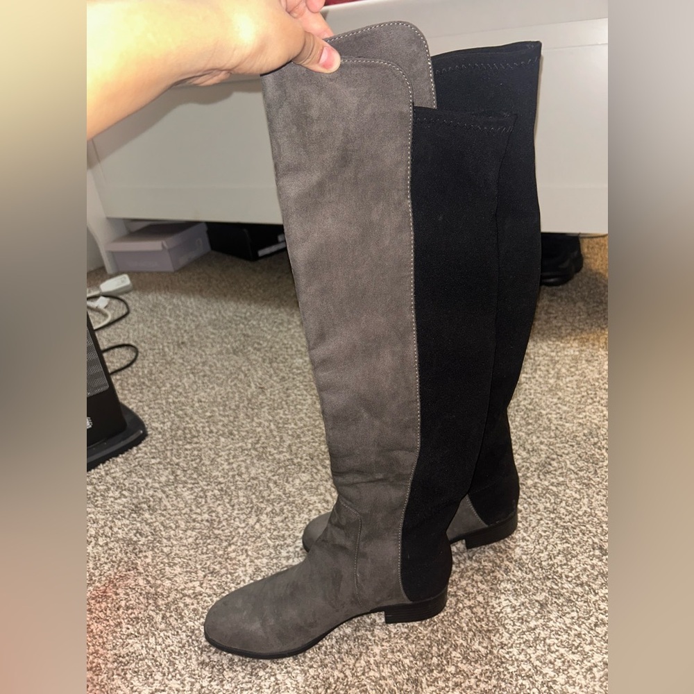 Black/Gray boots
